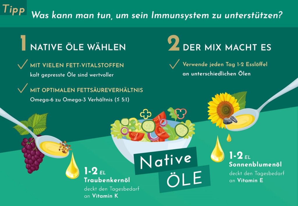 Natives Öl stärkt das Abwehrsystem