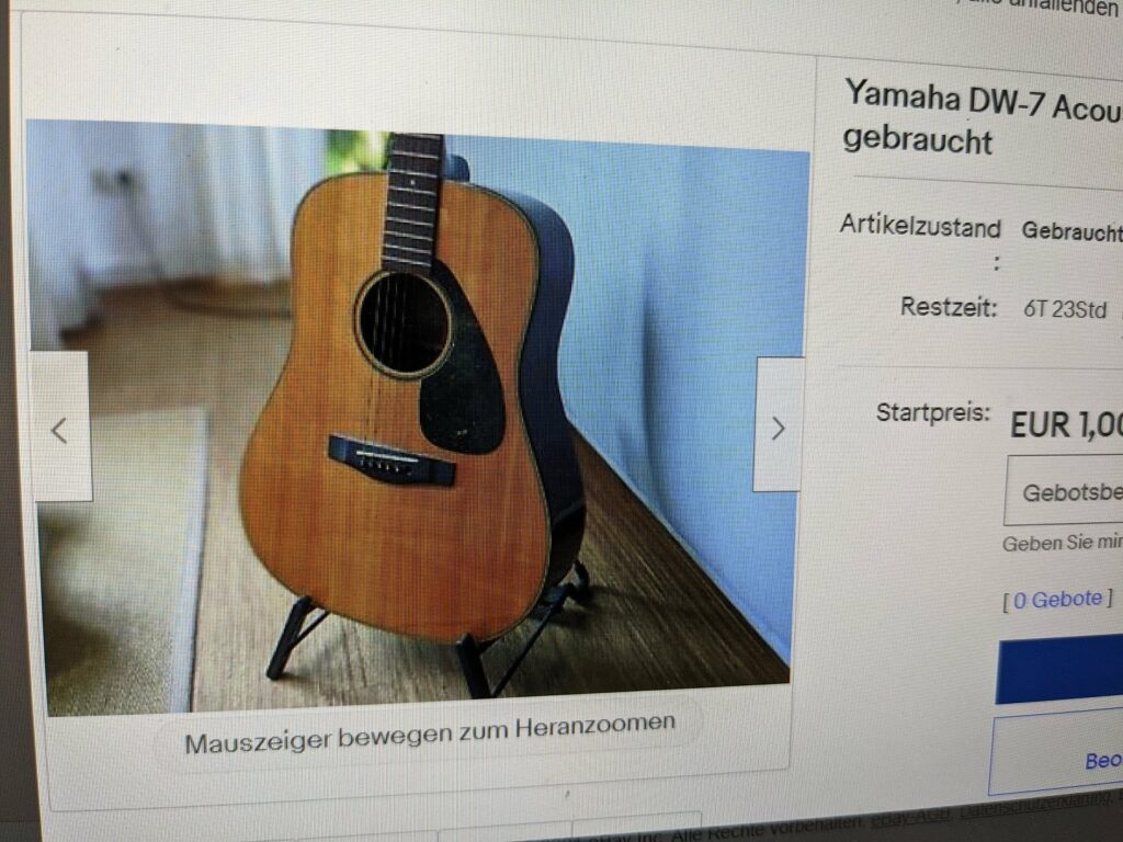 ebay anzeige gitarre