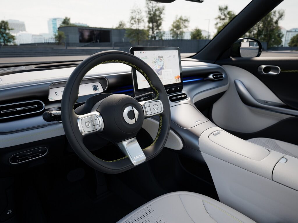 smart #1 – Mobilität in urbanen Räumen neu gedacht 2 eu pro lightning metablack lumenyellow int 011 steeringwheel urban 1