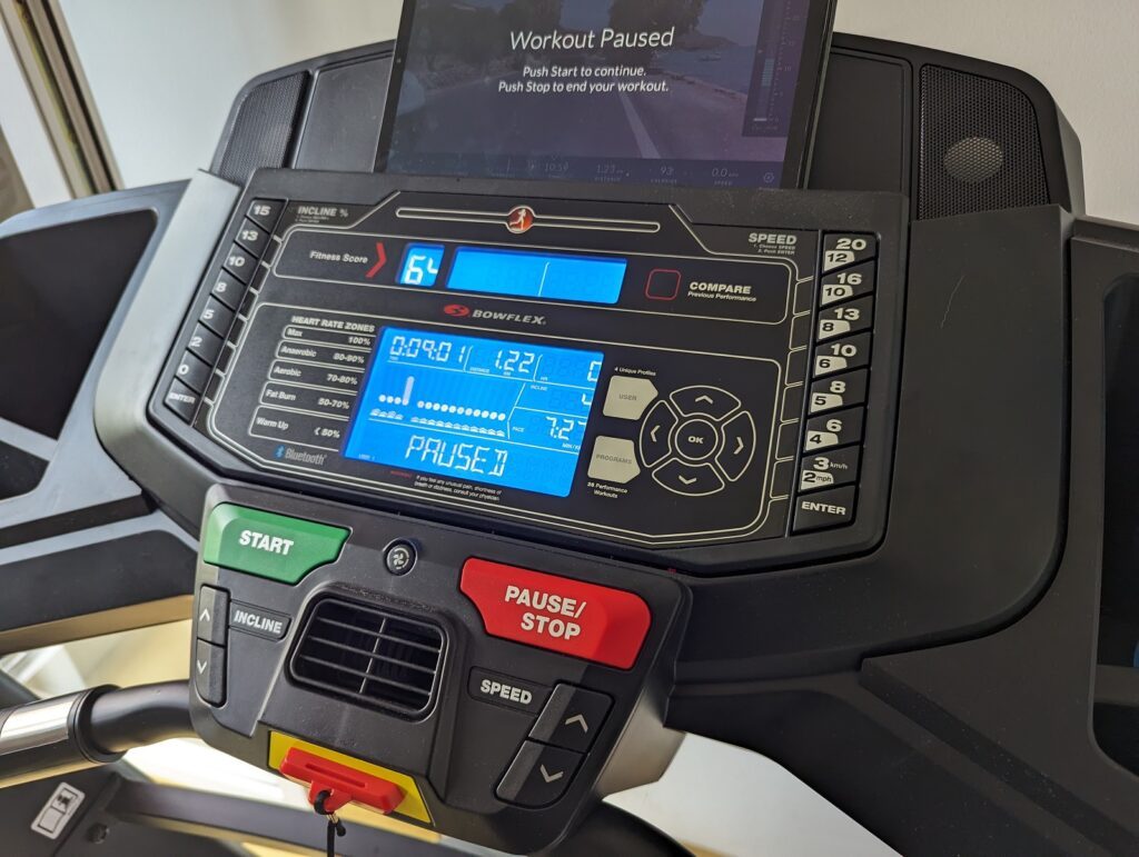 Laufband Bowflex BXT8Ji cockpit