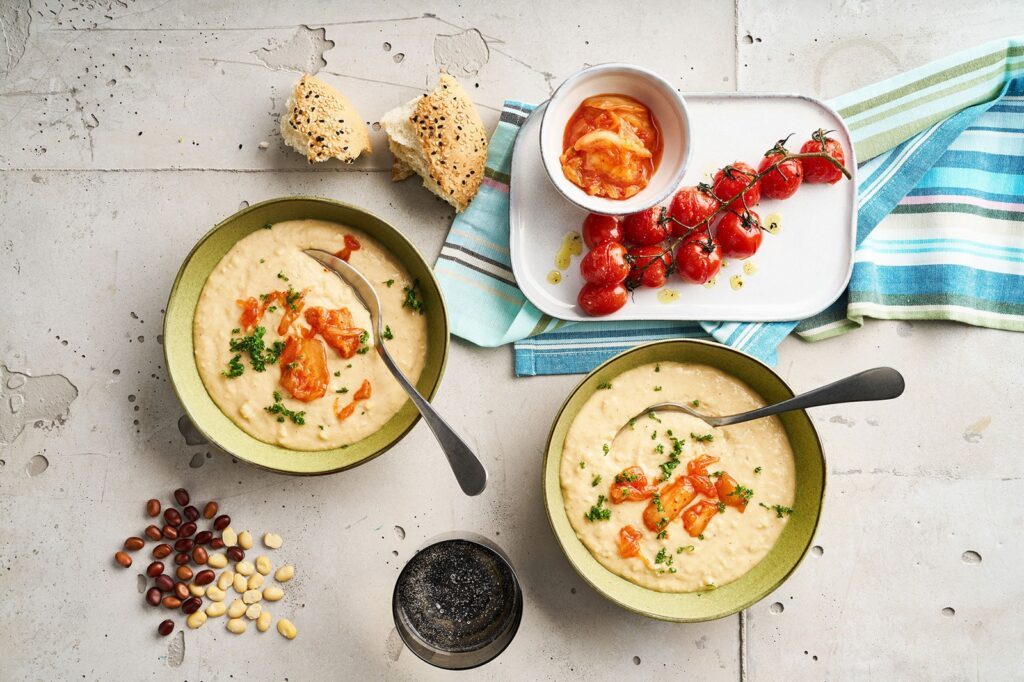Veggie Xmas - 4 feierliche Gänge mit europäischen Hülsenfrüchten 3 Eine leckere Cremesuppe mit Hülsenfrüchten