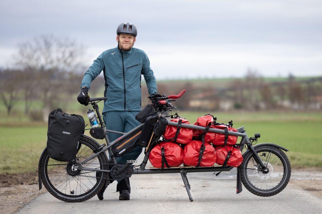 NTO Podcast #56 mit Gunnar Fehlau über Workpacking - Ein Jahr Work & Travel mit Lastenrad 1 Unser Podcast-Gast Gunnar Fehlau auf seiner Workpacking-Tour